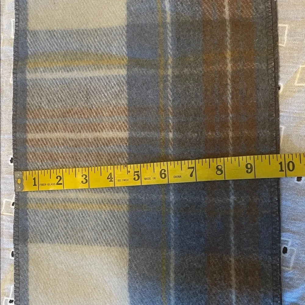 Patrick King Woollen Co Scottish Tartans Classic Plaid Scarf in Blue and Brown